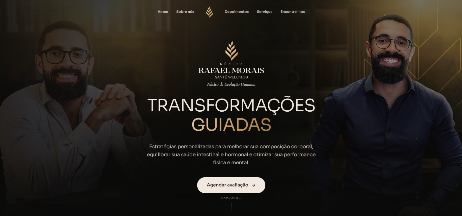 Abertura do projeto Rafael Morais · Transformações, criado pela Agência WJ.
